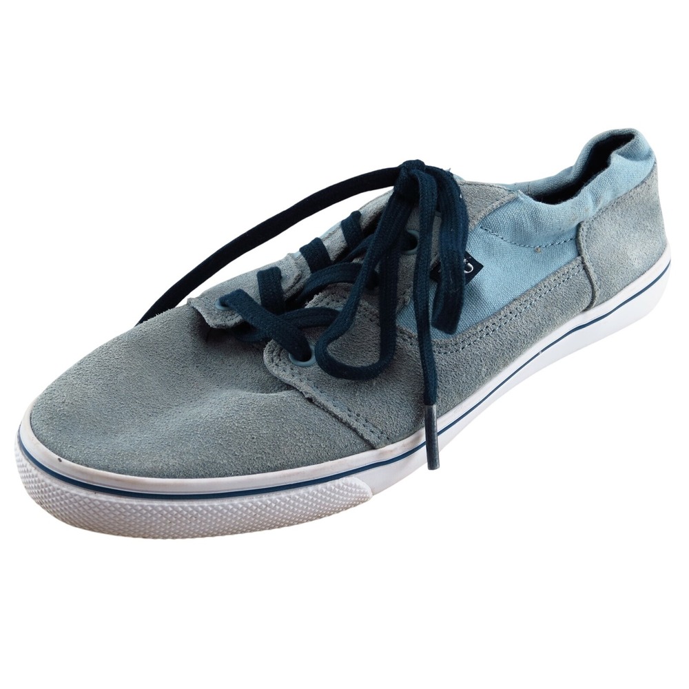 DC Comics Lace Up Fashion Sneakers Blue‎ Leather Women Shoes 7 W